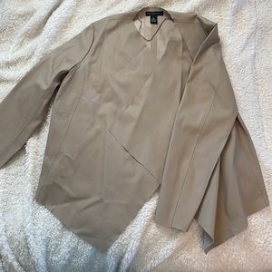 Joan Vass faux leather blazer